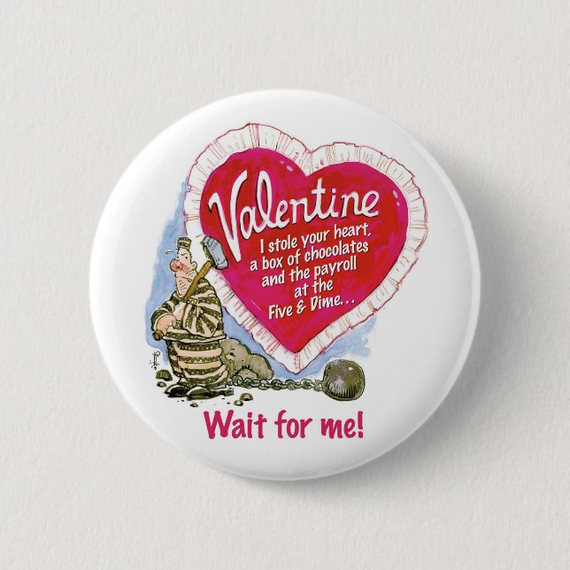 Wait For Me Pinback Button (Front)