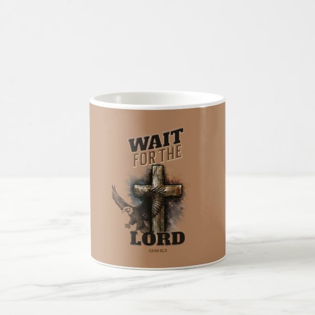 Wait For The LORD Isaiah 40:31 Coffee Mug (Center)