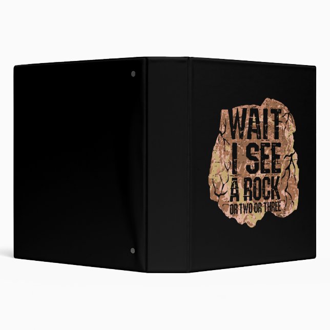 Wait I See A Rock 3 Ring Binder (Background)