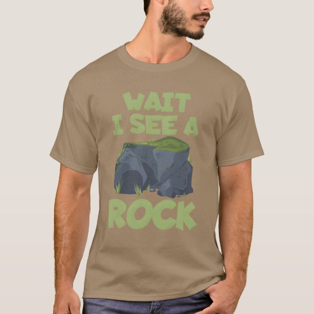Wait I See A Rock Archaeologist Artifact retro T-Shirt (Front)