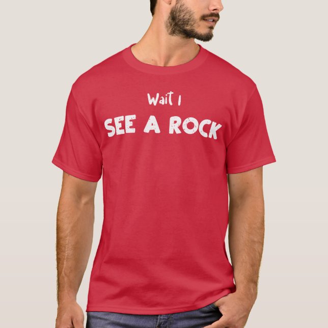 Wait I See A Rock Geology friend T-Shirt (Front)