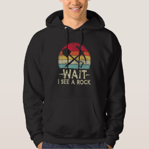 Wait I See A Rock Retro Geologist Science Vintage Hoodie