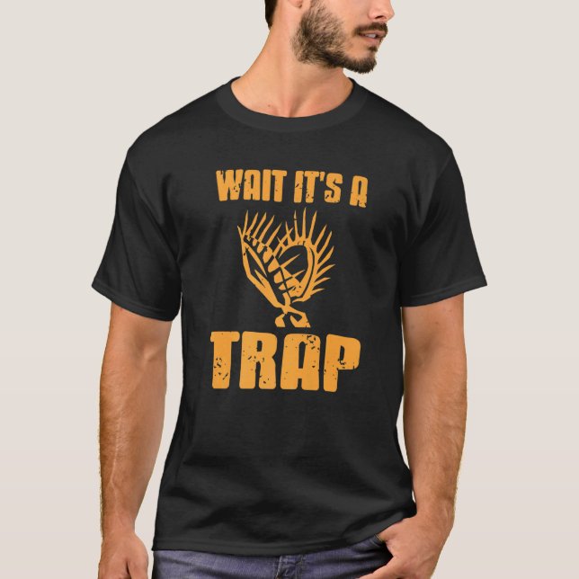 Wait It's A Trap Cool Venus Flytrap Retro Present T-Shirt (Front)