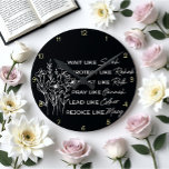 Wait Like Sarah Christian Women&#39;s Virtues Design Round Clock