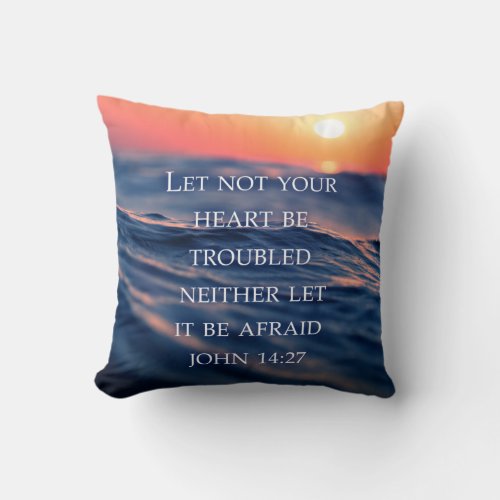 Wait on the Lord Be of good courage Throw Pillow