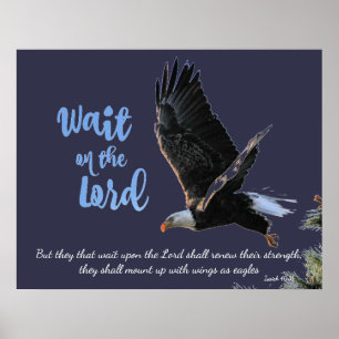 Wait on the Lord; Eagles Bible Verse Poster