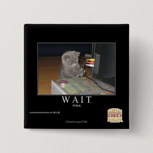 Wait Pinback Button (Front)