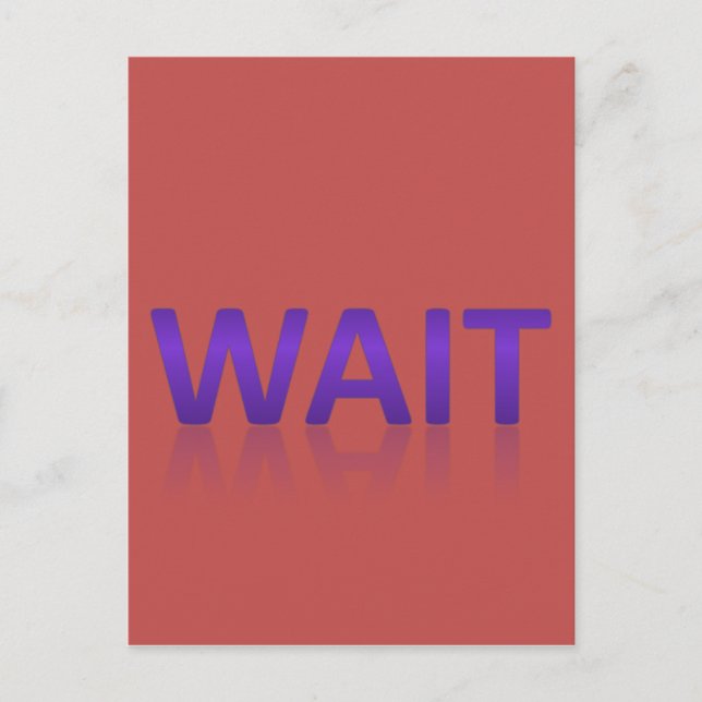 wait postcard (Front)