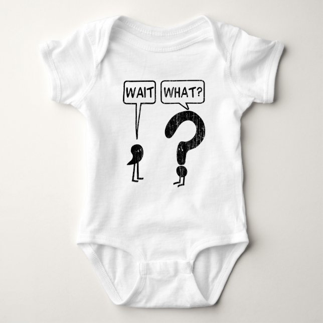 Wait, What English Spelling Baby Bodysuit (Front)