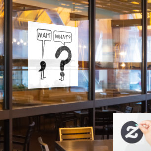 Wait, What? Learning English  Window Cling