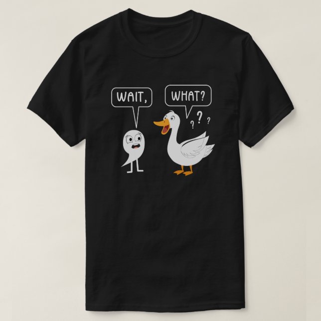 Wait What Punctuation English Teacher Gift Duck T-Shirt (Design Front)