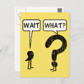 Wait, What? Yellow Postcard (Front/Back)