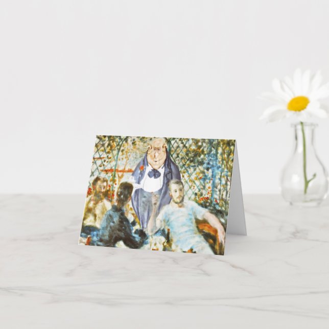 Waiter at the Boating Party (Renoir) Card (Small Plant)