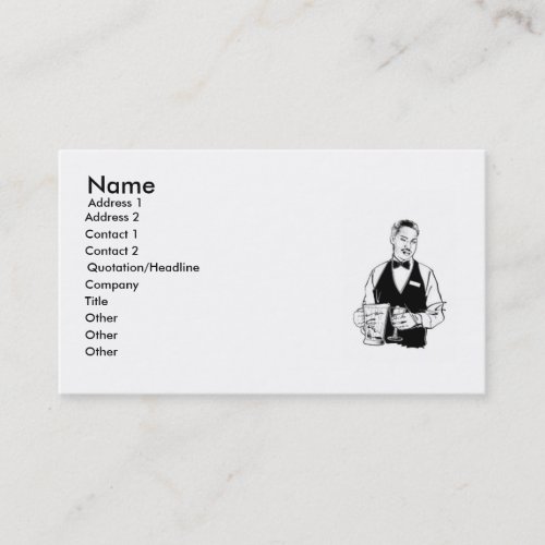 Waiter Business Card