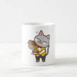 Waiter cat (grey) coffee mug