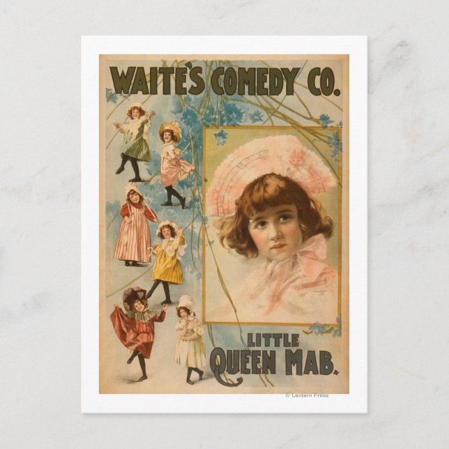 Waite's Comedy Co. Little Queen Mab Play Postcard (Front)