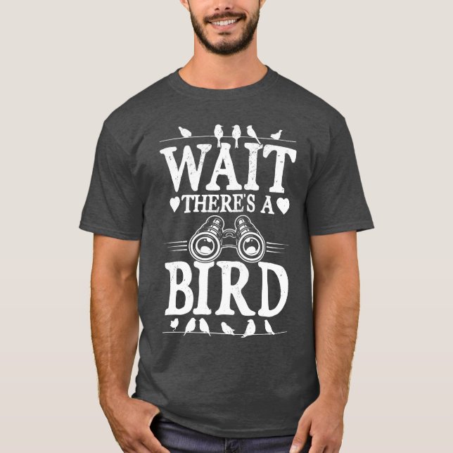 Waitheres A Bird Lover Birdwatching Binoculars gir T-Shirt (Front)