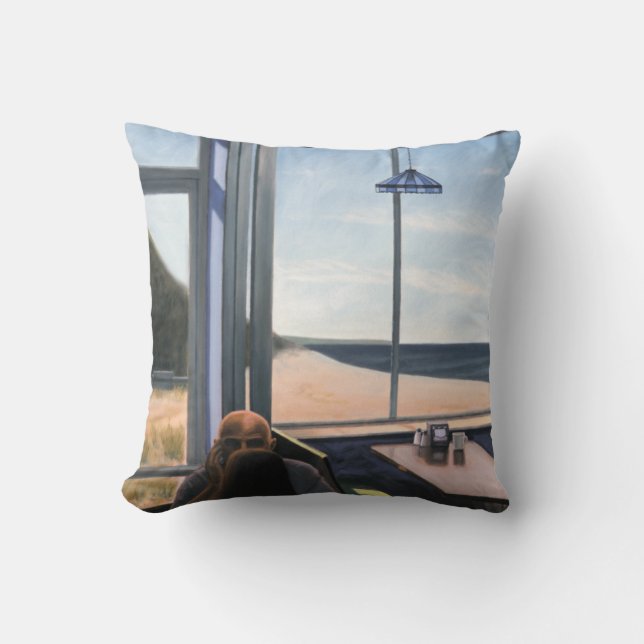 Waiting 2002 2 throw pillow (Front)