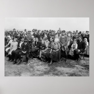 Waiting at Ellis Island, early 1900s Poster