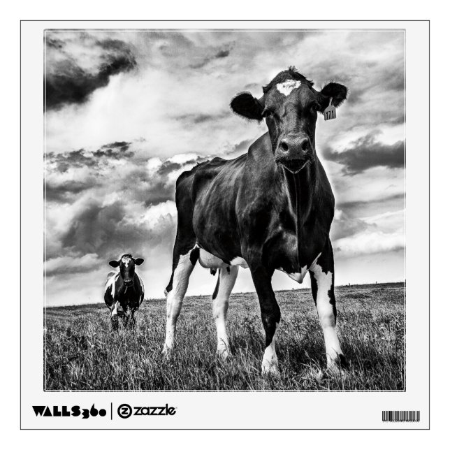 Waiting BW Crop Wall Decal (Front)