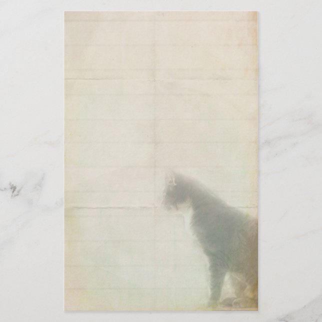 Waiting Cat Stationery (Front)