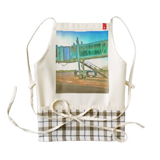 Waiting for a plane zazzle HEART apron