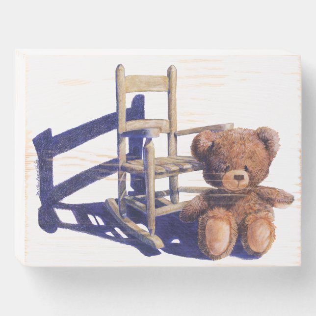 Waiting For Baby Wooden Box Sign (Front Horizontal)