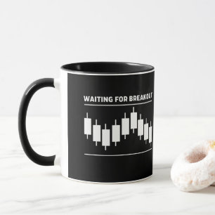 Waiting for Breakout - Trading Quote Mug