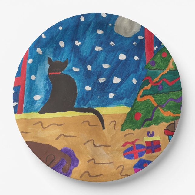 Waiting For Christmas Paper Plates (Front)