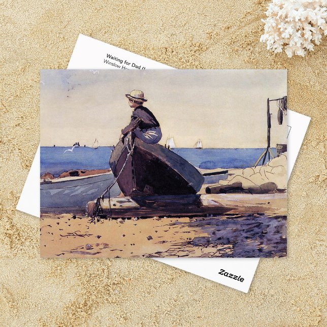 Waiting for Dad Winslow Homer Postcard (Creator Uploaded)