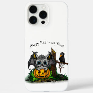 Waiting for Halloween , Cute Bat and Raven iPhone 16 Pro Max Case
