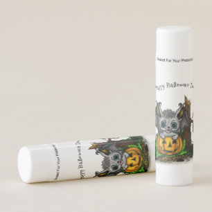 Waiting for Halloween , Cute Bat and Raven Lip Balm
