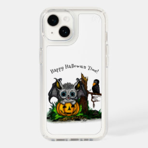 Waiting for Halloween , Cute Bat and Raven Speck iPhone 14 Case