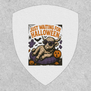 Waiting For Halloween Highland Cow Patch