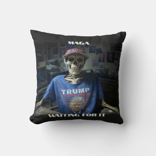 waiting for it throw pillow (Front)