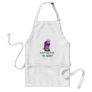 Waiting For Mr.Right Adult Apron