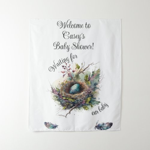 Waiting for our Baby Customizable Tapestry