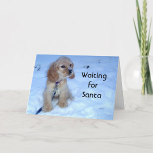 WAITING FOR SANTA CHRISTMAS CARD