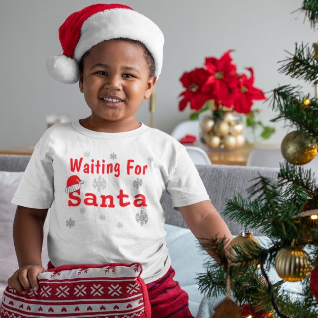 Waiting For Santa Christmas Toddler T-shirt (Creator Uploaded)