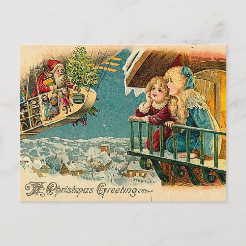 Waiting for Santa Claus Holiday Postcard