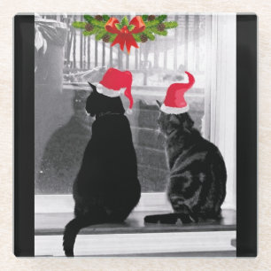 Waiting For Santa Glass Coaster