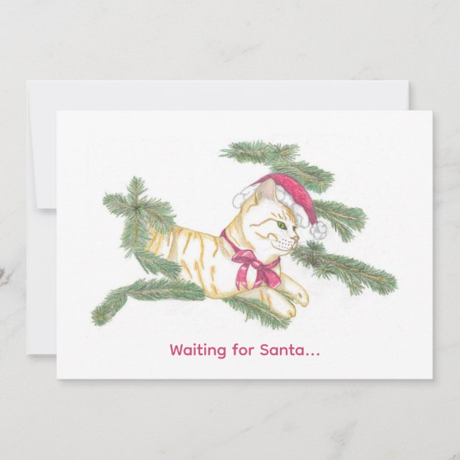 Waiting for Santa... Holiday Card (Front)