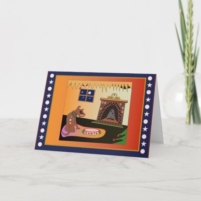 Waiting for Santa Holiday Card (Front)