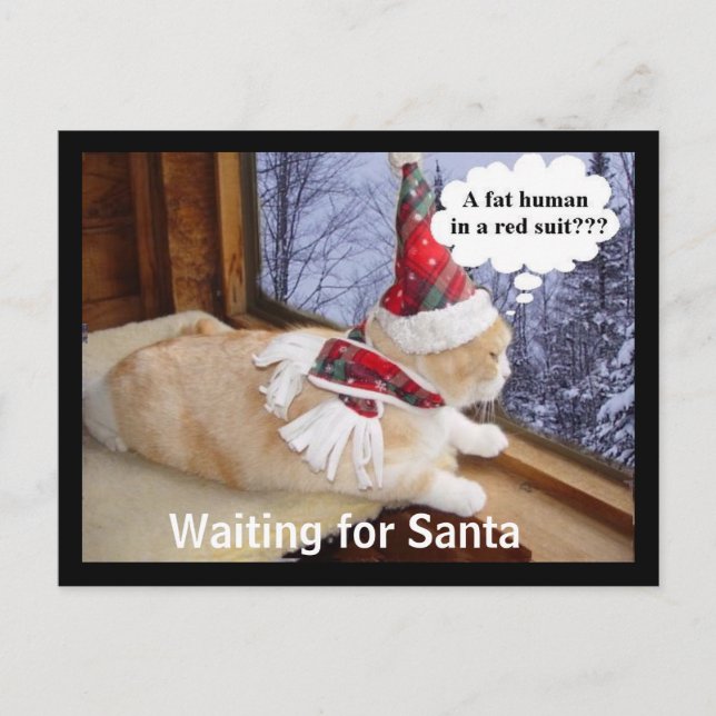 Waiting for Santa Holiday Postcard (Front)
