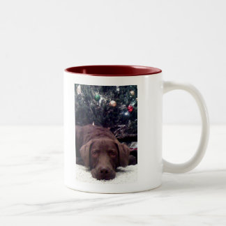 Waiting for Santa Two-Tone Coffee Mug