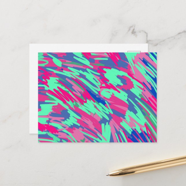 Waiting for Spring Abstract Art Postcard (Front/Back In Situ)
