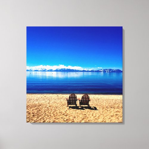 Waiting for Summer on Lake Tahoe Canvas Print