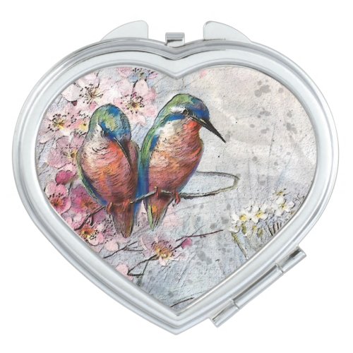 Waiting For Supper Kingfisher Bird  Compact Mirror
