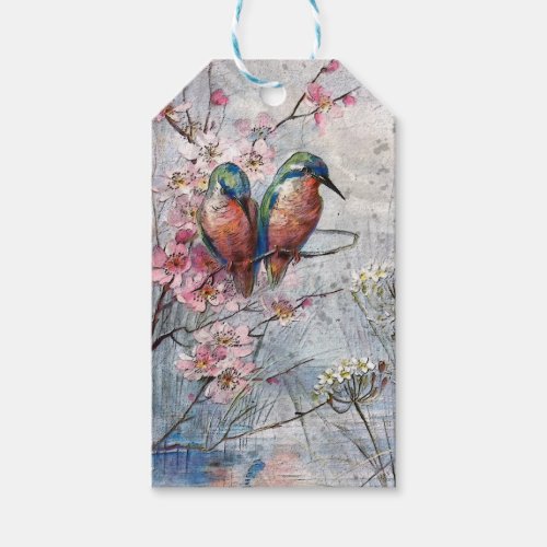 Waiting For Supper Kingfisher Bird   Gift Tags
