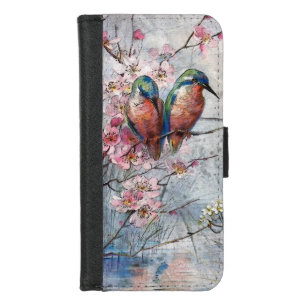 Waiting For Supper Kingfisher Bird   iPhone 8/7 Wallet Case